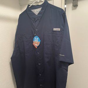 Columbia Tamiami II Short Sleeve Fishing Shirt - NWT XXL Blue